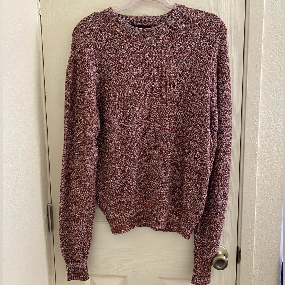 Maroon purple cotton on knitted sweater
